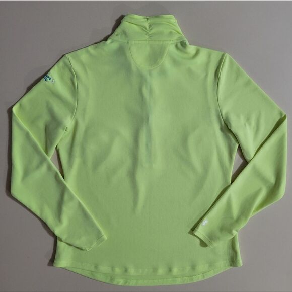 Under Armour AllSeasonGear® Women's Yellow 1/2 Zip Long Sleeve Pullover - Picture 12 of 15